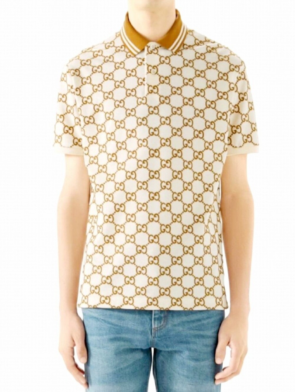 🇮🇹GUCCI EMBROIDERED👕 BEIGE POLO✨️ - Picture 14 of 15